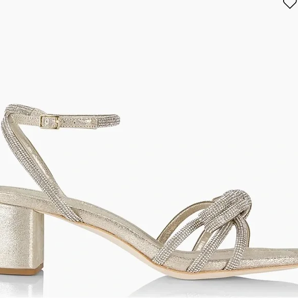 Loeffler Randall Gold Knotted Heels - Picture 2 of 5